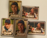 Five 1952 Topps cards - #121-#125 – Various Players
