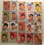 Twenty 1954 Topps cards - #131-#157 – Various Players