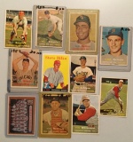 Eleven 1957 Topps cards – Various Players