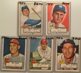 Five 1952 Topps cards - #196-#239 – Various Players