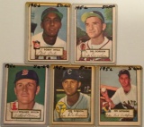 Five 1952 Topps cards - #254-#269 – Various Players