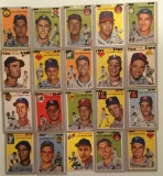 Twenty 1954 Topps cards – Various Players