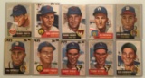 Ten 1953 Topps cards - #106-#123 – Various Players