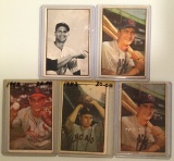 Five 1953 Bowman cards - #48-#55 – Various Players