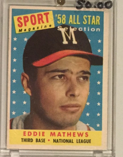 1958 Topps #480 – Eddie Mathews
