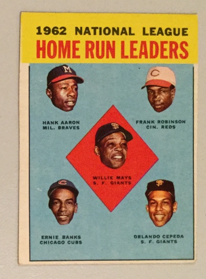 1963 Topps #3 – Home Run Leaders
