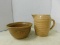 HALF GALLON BEE HIVE PITCHER & WESTERN MIXING BOWL