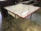 ENAMEL TOP KITCHEN TABLE W/ PULL-OUT LEAVES
