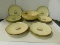 HAND PAINTED LIMOGES SERVING DISH & (12) DESSERT PLATES