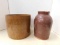 UNMARKED STONWARE PLANTER & JAR