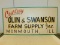 OLIN & SWANSON FARM SUPPLY WOODEN SIGN