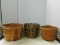 (2) SMALL MISC. BAILED BASKETS & WOODEN BASKET