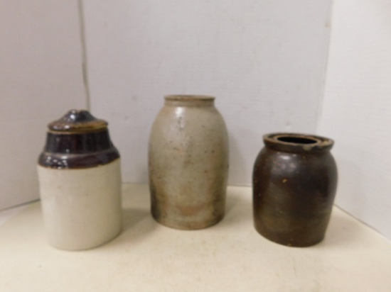 (3) MISC. STONEWARE JARS