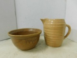 HALF GALLON BEE HIVE PITCHER & WESTERN MIXING BOWL