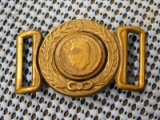 SMALL BELT BUCKLE W/ FOREIGN COIN