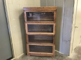 OAK 4 SECTION BARRISTER BOOK CASE