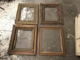 GROUP OF (4) OAK/GILDED PICTURE FRAMES