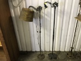 PAIR OF IRON GOOSENECK FLOOR LAMPS