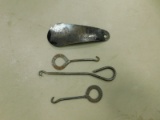 ANTIQUE SHOE BUTTON HOOKS & SHOE HORN