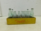 SMALL WOODEN COCA-COLA CRATE W/ BOTTLES