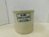 VINTAGE 5 LB. CHOICE DAIRY BUTTER CROCK