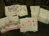 (4) SETS VINTAGE  EMBROIDERED PILLOW CASES