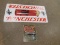 PLATIC WINCHESTER AA SHELL SIGN & A TIN COLT REVOLVERS & AUTO PISTOLS SIGN