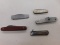 (5) ASSORTED FOLDING KNIVES / TOOLS