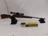 SAVAGE MODEL 340 .222 CAL SERIES E BOLT ACTION RIFLE W/ TELSTAR BROADVIEW 4X32 SCOPE