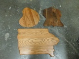 (2) OAK & (1) WALNUT MOUNTINNG PLAQUES