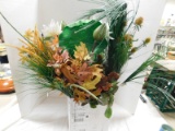 BOX OF ARTIFICIAL FLOWERS & PLANTS