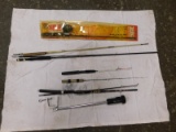 ZEBCO ROD & REEL IN PACKAGE & SEVERAL OTHER FISHING RODS