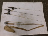 (4) VINTAGE FISHING RODS