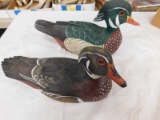 PR. WOODEN HAND CARVED WOOD DUCKS