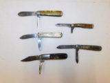 (5) MISC. 2 BLADE FOLDING KNIVES