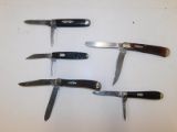 (5) MISC. 2 BLADE FOLDING KNIVES