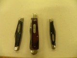 (3) 2 BLADE BUCK KNIVES