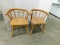 (2) CHILDS WOODEN BARREL CHAIRS