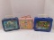 (3) PLASTIC CARTOON CHARACTER LUNCH BOXES