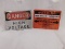 (2) VINTAGE METAL WARNING / DANGER SIGNS