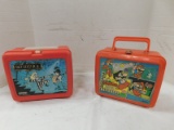 (2) PLASTIC CARTOON CHARACTER LUNCH BOXES