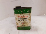 VINTAGE TEXACO QUART OUTBOARD MOTOR OIL CAN