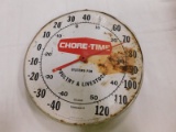 VINTAGE CHORE-TIME OUTSIDE THEMOMETER