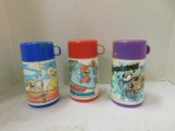(3) CARTOON CHARACTER THERMOS BOTTLES