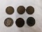 (6) INDIAN HEAD PENNIES