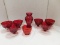 (8) RUBY RED GLASS DISHES