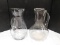 PRINCESS HERITAGE HANDBLOWN ETCHED CRYSTAL PITCHER & GLASS PITCHER