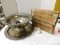 SHERIDAN SILVER PLATE PUNCH BOWL SET