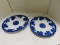 (2) CONWAY WHARF? FLOW BLUE PLATE / PLATTERS