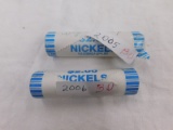 (2) ROLLS NICKELS BU